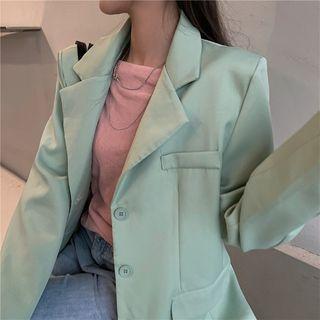 Plain Loose-fit Blazer / Plain Loose-fit Top