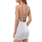 Open Back Strappy Ruched Minidress