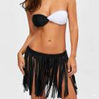 Set: Panel Bikini Top + Fringed Skirt