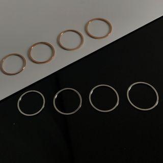 Set Of 4: Stainless Steel Ring