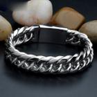 Stainless Steel Chunky Chain Bracelet As Shown In Figure - 21.5cm