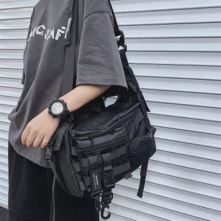 Top Handle Buckled Crossbody Bag Black - One Size