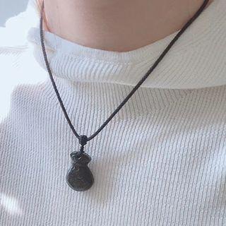 Money Bag Pendant String Necklace