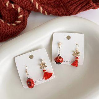 Miniature Lantern Tassel Asymmetrical Dangle Earring (various Designs)
