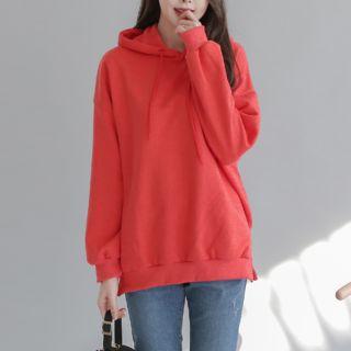 Slit-hem Spring Hoodie