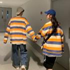 Couple Matching Loose-fit Striped Loose-fit Top