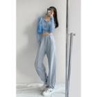 Elastic High-waist Drawstring Loose Sweatpants