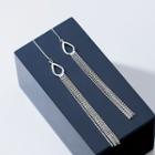 925 Sterling Silver Fringed Earring S925 - 1 Pair - As Shown In Figure - One Size