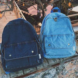 Zip Denim Backpack