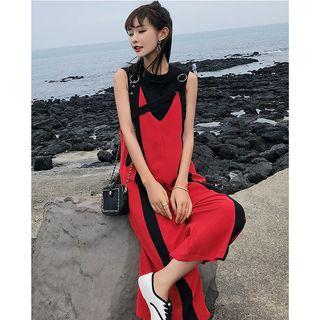 Set: Sleeveless T-shirt + Wide-leg Jumper Pants