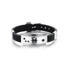 Simple Fashion Twelve Constellation Pisces Geometric 316l Stainless Steel Silicone Bracelet Silver - One Size
