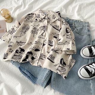 Short-sleeve Printed T-shirt As Shown In Figure - L