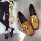 Buckled Square-toe Loafers
