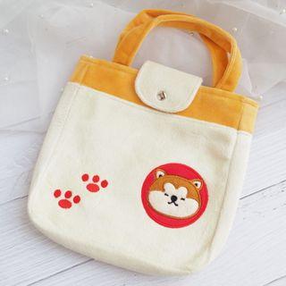 Embroidered Dog Handbag As Shown In Figure - One Size