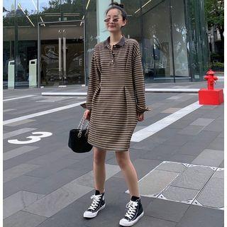 Loose-fit Striped Polo Dress