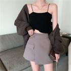 Cardigan / Camisole Top / Mini A-line Skirt