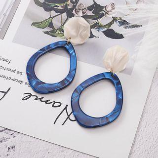 Geometric Drop Earring 1 Pair - Sapphire Blue - One Size