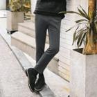 Tab-front Straight-cut Dress Pants
