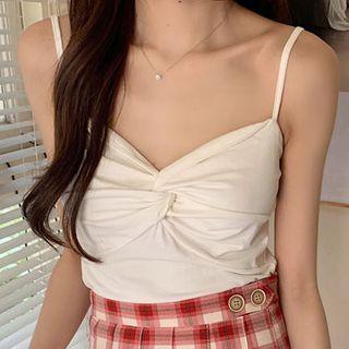 Spaghetti Strap Knot-front Top