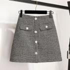 Set: Ruffle Trim Sweater + A-line Skirt