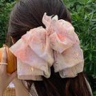 Chiffon Bow Hair Clamp Flower Hair Clamp - Pink & Yellow - One Size