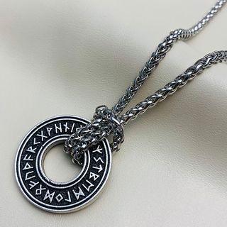 Rhinestone Pendant Stainless Steel Necklace Silver - One Size