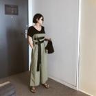 Belted-detail Wide-leg Jumpsuit