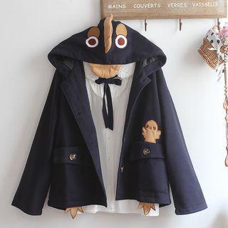 Hooded Button Coat / Shirt / Set