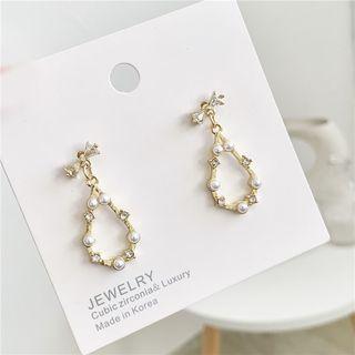 Faux Pearl Drop Earring 1 Pair - Stud Earring - One Size