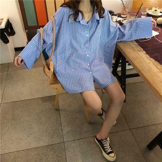 Batwing Sleeve Plaid Shirt