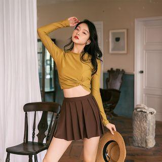 Set: Knotted Bikini + Swim Skirt