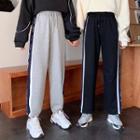Drawstring Contrast Trim Joggers