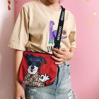 Dog Print Crossbody Pouch