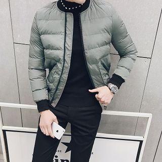 Embroidery Padded Zip Jacket