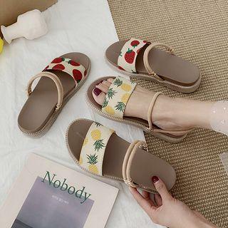 Fruit Print Sandals