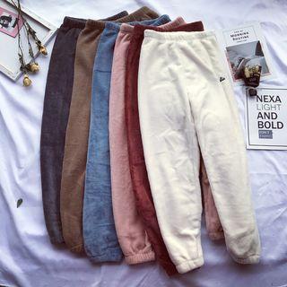 Coral Fleece Harem Pants