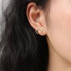 Bow Rhinestone Alloy Earring 1 Pair - Earring - Bow - Gold - One Size