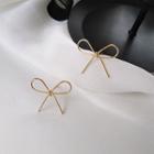 Alloy Bow Earring 1 Pair - Earrings - Gold - One Size