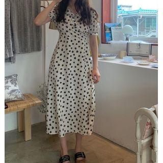 Short-sleeve Flower Printed Dress