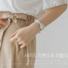 Tie-waist Wrap-front Linen Mini Skirt