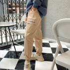 Plus Size Letter Cargo Jogger Pants