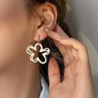 Hollow Flower Drop Earring / Clip-on Earring