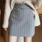 Chevron Stripe Mini A-line Skirt