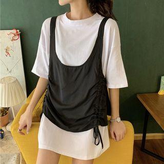 Set: Drawstring Vest + Short Sleeve T-shirt