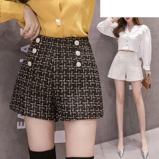 Pattern Wide-leg Shorts
