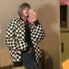 Checkerboard Bomber Jacket