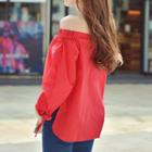 Long-sleeve Off Shoulder Blouse