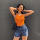 Racer-back Slim-fit Camisole Top