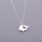 925 Sterling Silver Pig Pendant Necklace