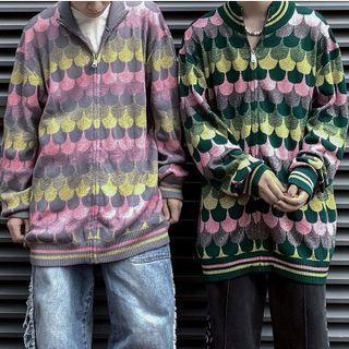Half Zip Pattern Sweater